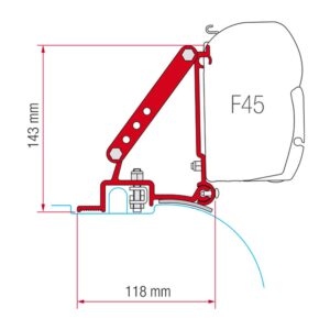 Střešní Kit pro markýzu F45 Fiamma na Fiat Ducato - Citroen Jumper - Peugeot Boxer High Roof od 2006
