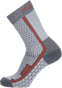 Husky Ponožky  Treking šedá/červená Velikost: M (36-40)