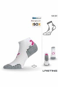 Lasting RUN 004 bílá běžecké ponožky Velikost: (46-49) XL