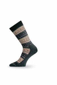 Lasting TWP 807 béžová zimní ponožka Velikost: (46-49) XL
