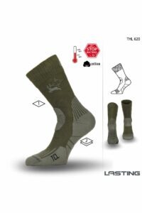 Lasting Ponožky THL 620 zelená Velikost: (46-49) XL