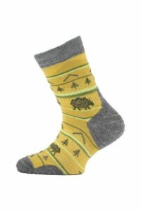 Lasting TJL dětské merino ponožky hořčicové Velikost: (34-37) S