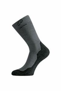 Lasting WHI 809 šedé vlněné ponožky Velikost: (46-49) XL