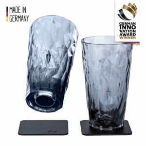 Silwy magnetická sklenice na drink 2 ks // High-Tech Plastic Glasses Šedá
