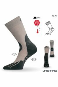 Lasting TCL 707 béžová trekingová ponožka Velikost: (46-49) XL