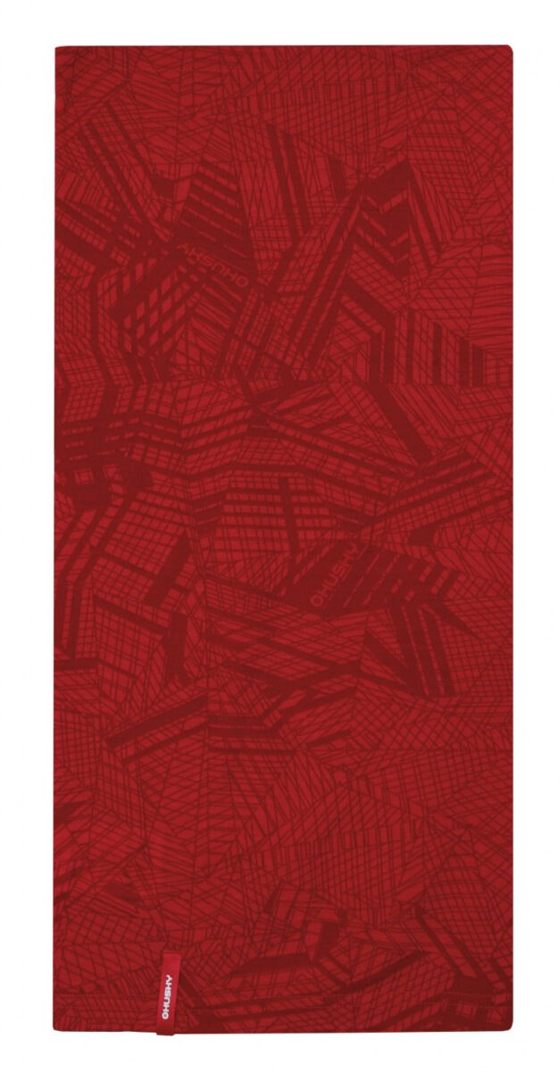 Husky Multifunkční merino šátek Merbufe červená Velikost: OneSize