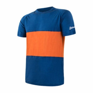 SENSOR MERINO AIR PT pánské triko kr.rukáv modrá/oranžová Velikost: S