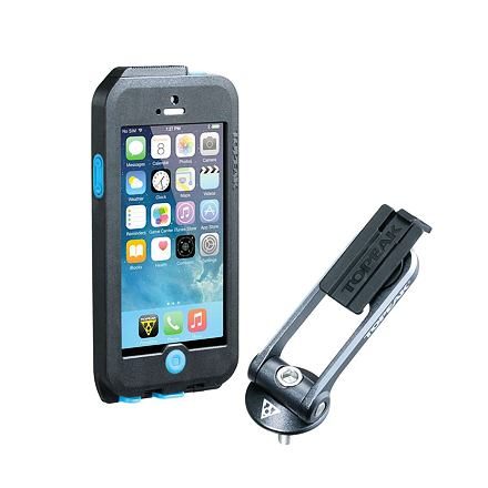 TOPEAK obal WEATHERPROOF RIDECASE pro iPhone 5 + SE černá/modrá Velikost: UNI