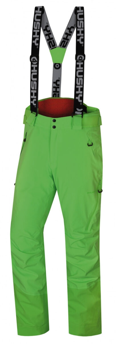 Husky Pánské lyžařské kalhoty  Mitaly M neonově zelená Velikost: L