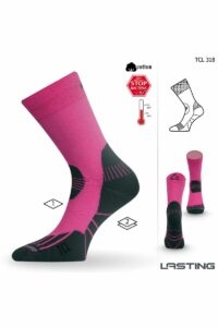 Lasting TCL 318 růžová trekingová ponožka Velikost: (42-45) L