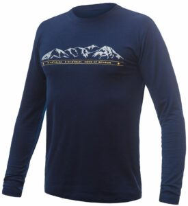 SENSOR MERINO ACTIVE PT MOUNTAINS pánské triko dl.rukáv deep blue Velikost: S
