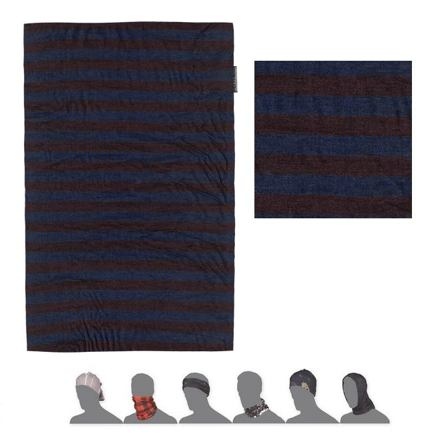 SENSOR TUBE MERINO AIR šátek multifunkční modrá/vínová pruhy Rozměry šátku: 51 x 24 cm