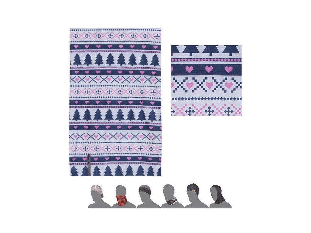 SENSOR multifunkční šátek Stromky - multicolor