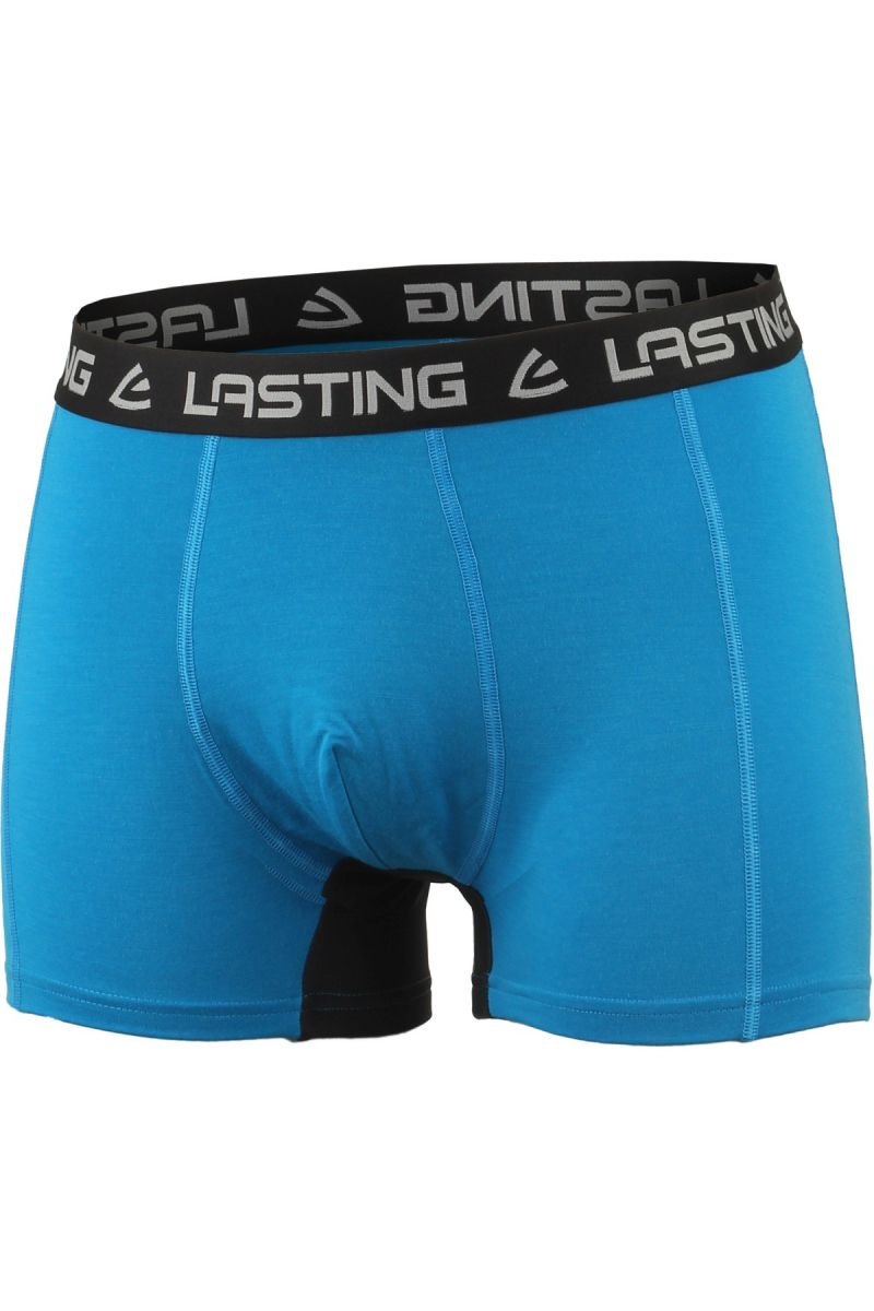 Lasting NOMO 5199 modré vlněné merino boxerky Velikost: XL