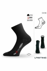 Lasting CXS 900 černé ponožky se stříbrem Velikost: (38-41) M