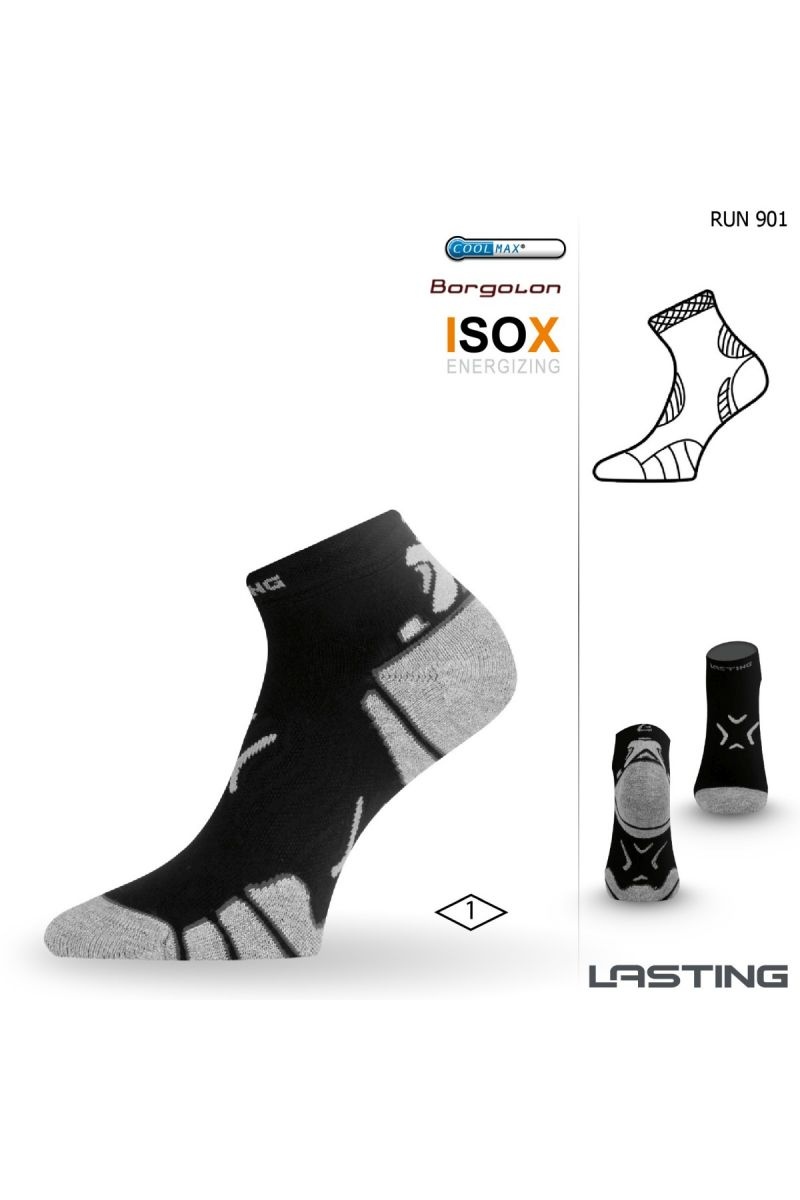 Lasting RUN 901 černá běžecké ponožky Velikost: (46-49) XL