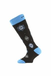 Lasting SJA dětské merino lyžařské ponožky černé Velikost: (34-37) S