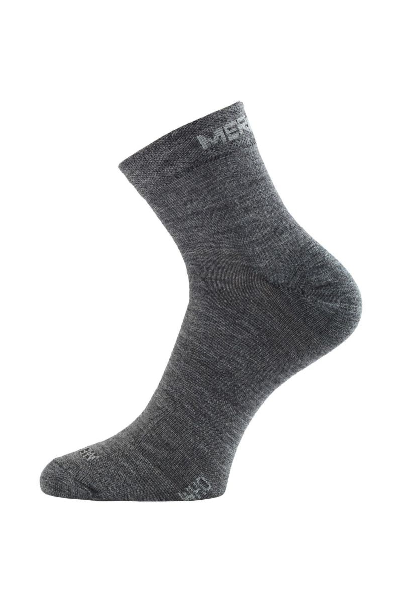 Lasting WHO 800 šedá ponožka z merino vlny Velikost: (38-41) M