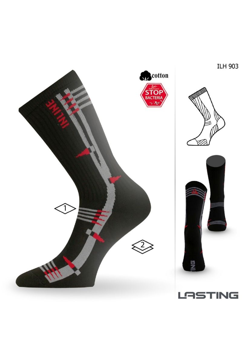 Lasting ILH 903 černá Inline ponožky Velikost: (46-49) XL