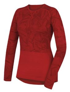 Husky Merino termoprádlo Dámské triko s dlouhým rukávem červená Velikost: XL