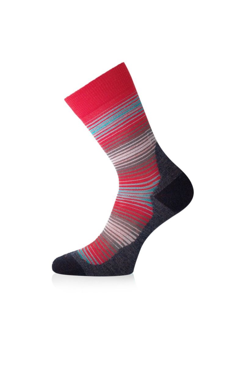 Lasting merino ponožky WLG červené Velikost: (38-41) M