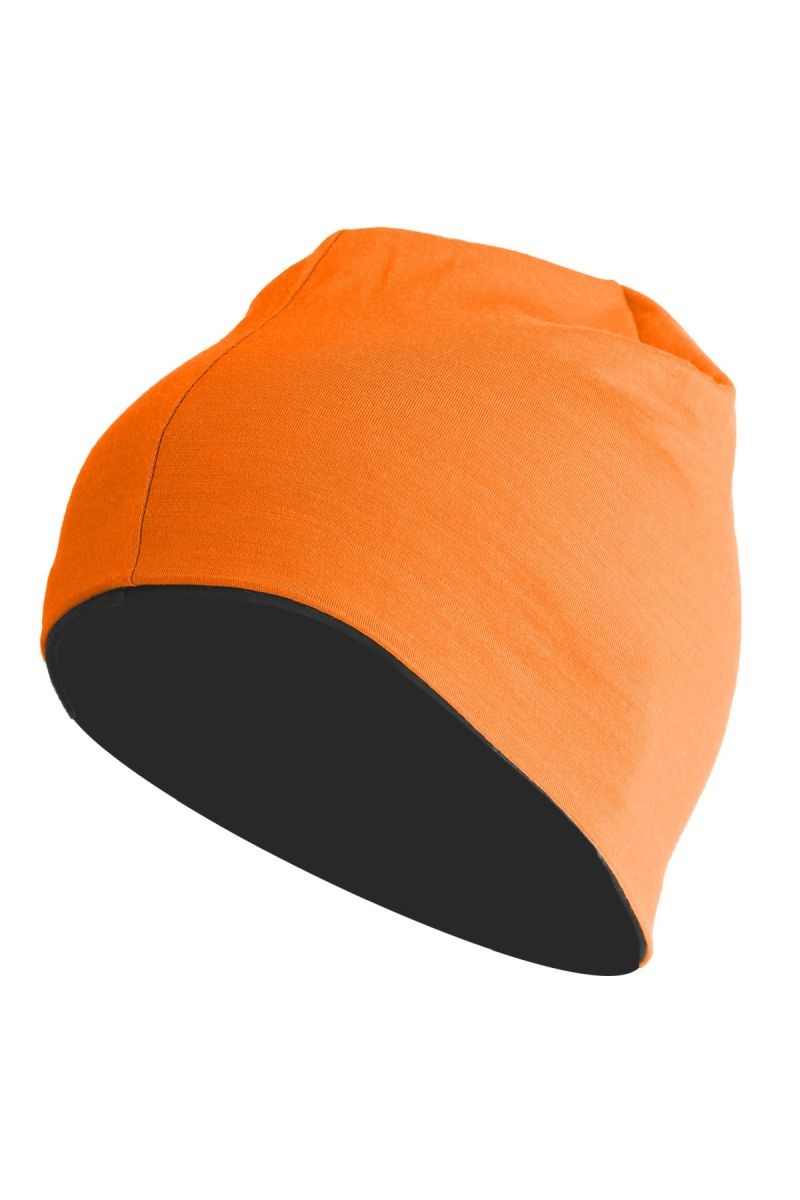 Lasting merino čepice BONY oranžovo černá Velikost: S/M
