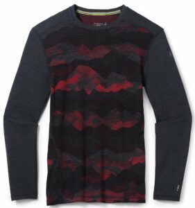 Smartwool M CLASSIC THERMAL MERINO BL PATTERN CB rhythmic red mountain scape Velikost: XL